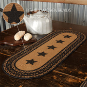 Farmhouse Jute Runner Stencil Stars 13x36 (2 Piece Buy One, Get One Free Bundle)