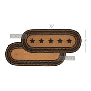 Farmhouse Jute Runner Stencil Stars 13x36 (2 Piece Buy One, Get One Free Bundle)