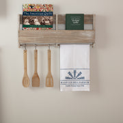 Sawyer Mill Blue Windmill Blade Muslin Bleached White Tea Towel 19x28 (3 Piece Buy One, Get One Free Bundle)