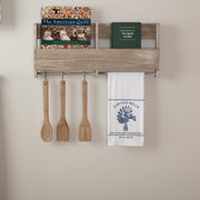 Sawyer Mill Blue Windmill Muslin Bleached White Tea Towel 19x28 (3 Piece Buy One, Get One Free Bundle)