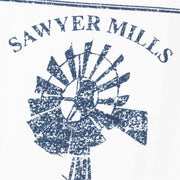Sawyer Mill Blue Windmill Muslin Bleached White Tea Towel 19x28 (3 Piece Buy One, Get One Free Bundle)