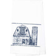Sawyer Mill Blue Barn Muslin Bleached White Tea Towel 19x28 (3 Piece Buy One, Get One Free Bundle)