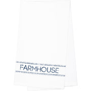 Sawyer Mill Blue Farmhouse Muslin Bleached White Tea Towel 19x28 (3 Piece Buy One, Get One Free Bundle)