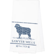 Sawyer Mill Blue Lamb Muslin Bleached White Tea Towel 19x28 (3 Piece Buy One, Get One Free Bundle)