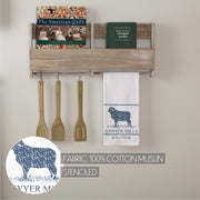 Sawyer Mill Blue Lamb Muslin Bleached White Tea Towel 19x28 (3 Piece Buy One, Get One Free Bundle)
