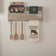 Sawyer Mill Charcoal Cow Muslin Unbleached Natural Tea Towel 19x28 (3 Piece Buy One, Get One Free Bundle)