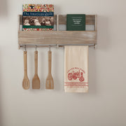 Sawyer Mill Red Tractor Muslin Unbleached Natural Tea Towel 19x28 (3 Piece Buy One, Get One Free Bundle)