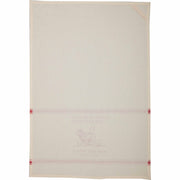 Sawyer Mill Red Chicken Muslin Unbleached Natural Tea Towel 19x28 (3 Piece Buy One, Get One Free Bundle)