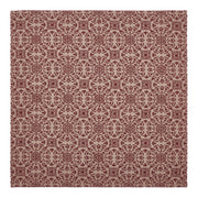 Custom House Burgundy Tan Jacquard Table Topper 20x20 (3 Piece Buy One, Get One Free Bundle)