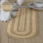 Cobblestone Jute Oval Runner 13x36 (3 Piece Buy One, Get One Free Bundle)