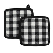 Annie Buffalo Check Black Oven Mitt Set of 2 (4 Piece Bundle)