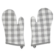 Annie Buffalo Check Grey Oven Mitt Set of 2 (4 Piece Bundle)