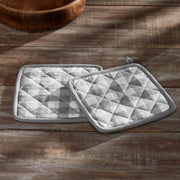 Annie Buffalo Check Grey Oven Mitt Set of 2 (4 Piece Bundle)