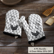 Down Home Oven Mitt Set of 2 (4 Piece Bundle)