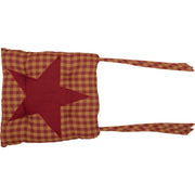 Burgundy Star Chair Pad (4 Piece Buy One, Get One Free Bundle)