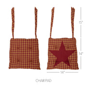 Burgundy Star Chair Pad (4 Piece Buy One, Get One Free Bundle)