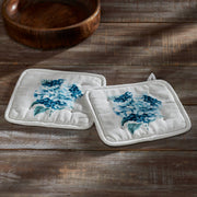 Finders Keepers Hydrangea Pot Holder Set of 2 8x8 (4 Piece Buy One, Get One Free Bundle)