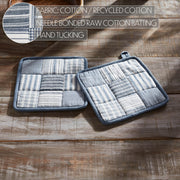 Sawyer Mill Blue Pot Holder Set of 2 8x8 (4 Piece Buy One, Get One Free Bundle)