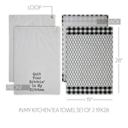 Down Home In My Kitchen Tea Towel Set of 2 19x28 (4 Piece Buy One, Get One Free Bundle)