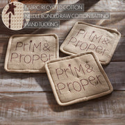 Connell Prim & Proper Pot Holder Set of 3 8x8 (6 Piece Buy One, Get One Free Bundle)