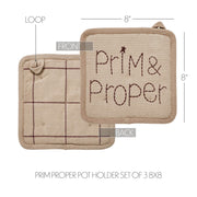 Connell Prim & Proper Pot Holder Set of 3 8x8 (6 Piece Buy One, Get One Free Bundle)