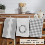 Finders Keepers Eucalyptus Tea Towel Set of 3 19x28 (6 Piece Buy One, Get One Free Bundle)