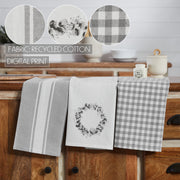 Finders Keepers Eucalyptus Tea Towel Set of 3 19x28 (6 Piece Buy One, Get One Free Bundle)