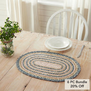 Kaila Jute Oval Placemat 13x19 (6 Piece Bundle)