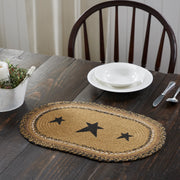 Kettle Grove Jute Placemat Stencil Stars 12x18 (6 Piece Bundle)