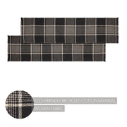 Eston Black Tan Plaid Runner 12x48 (7 Piece Bundle)