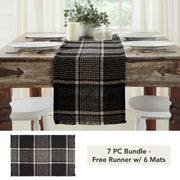 Eston Black Tan Plaid Runner 12x60 (7 Piece Bundle)