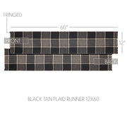 Eston Black Tan Plaid Runner 12x60 (7 Piece Bundle)