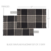 Eston Black Tan Plaid Runner 12x60 (7 Piece Bundle)