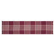 Eston Burgundy Tan Plaid Runner 12x48 (7 Piece Bundle)