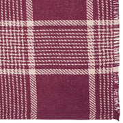 Eston Burgundy Tan Plaid Runner 12x60 (7 Piece Bundle)