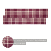 Eston Burgundy Tan Plaid Runner 12x60 (7 Piece Bundle)