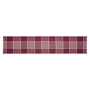 Eston Burgundy Tan Plaid Runner 12x60 (7 Piece Bundle)