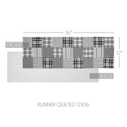 Sawyer Mill Black Runner Quilted 12x36 (7 Piece Bundle)