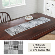 Sawyer Mill Black Runner Quilted 12x48 (7 Piece Bundle)