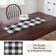 Annie Buffalo Check Black Runner 12x36 (7 Piece Bundle)