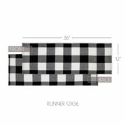 Annie Buffalo Check Black Runner 12x36 (7 Piece Bundle)