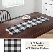 Annie Buffalo Check Black Runner 12x48 (7 Piece Bundle)