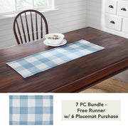 Annie Buffalo Check Blue Runner 12x36 (7 Piece Bundle)