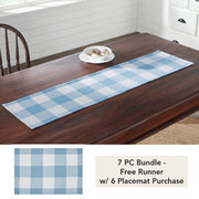 Annie Buffalo Check Blue Runner 12x48 (7 Piece Bundle)