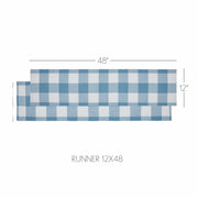 Annie Buffalo Check Blue Runner 12x48 (7 Piece Bundle)