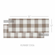 Annie Buffalo Check Portabella Runner 12x36 (7 Piece Bundle)