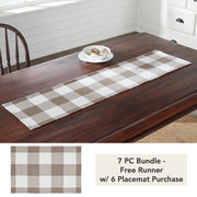 Annie Buffalo Check Portabella Runner 12x48 (7 Piece Bundle)
