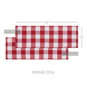 Annie Red Check Runner 12x36 (7 Piece Bundle)