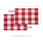Annie Red Check Runner 12x36 (7 Piece Bundle)