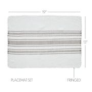 Antique White Stripe Dove Grey Indoor/Outdoor Runner 12x36 (7 Piece Bundle)